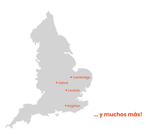 Mapa de ciudades en el Reino Unido