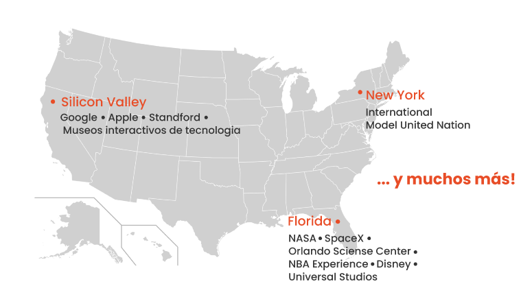 Mapa de destinos preferidos en Argentina